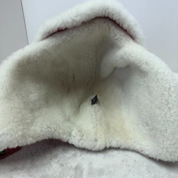 Fourrures Audet Red Aviator Flyers Winter Hat Unisex Size Small - Picture 7 of 9